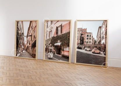Serene Roma Street Collection showcasing picturesque Italian architecture and urban landscapes.