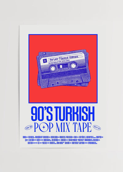 90s Turkish Pop Mix Tape Poster Print