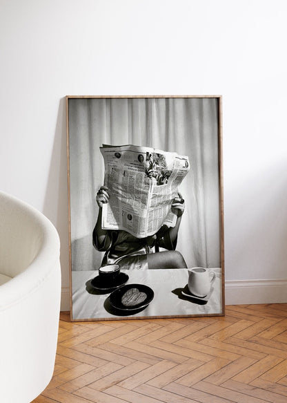 A stylish trio of black and white art prints for elegant interiors.