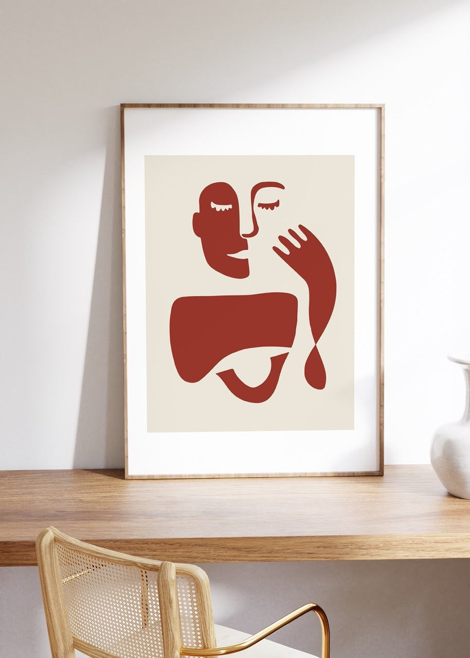 Serene abstract trio of artworks in earthy tones featuring modern designs.