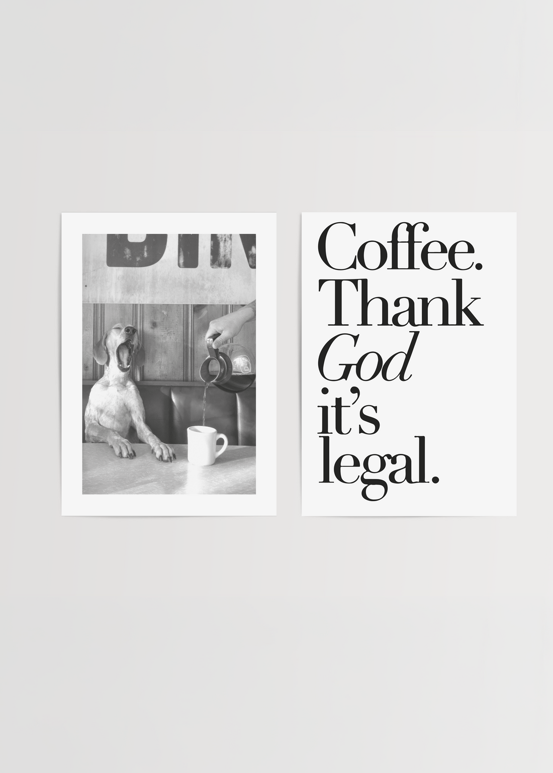 Coffee &amp; Dog 2’li Poster Seti