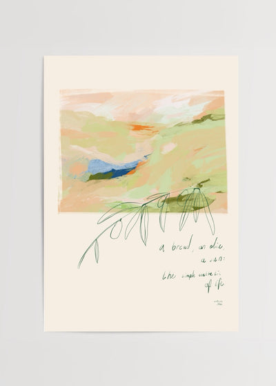 'A Bread, an Olive, a Sun' Poster Print