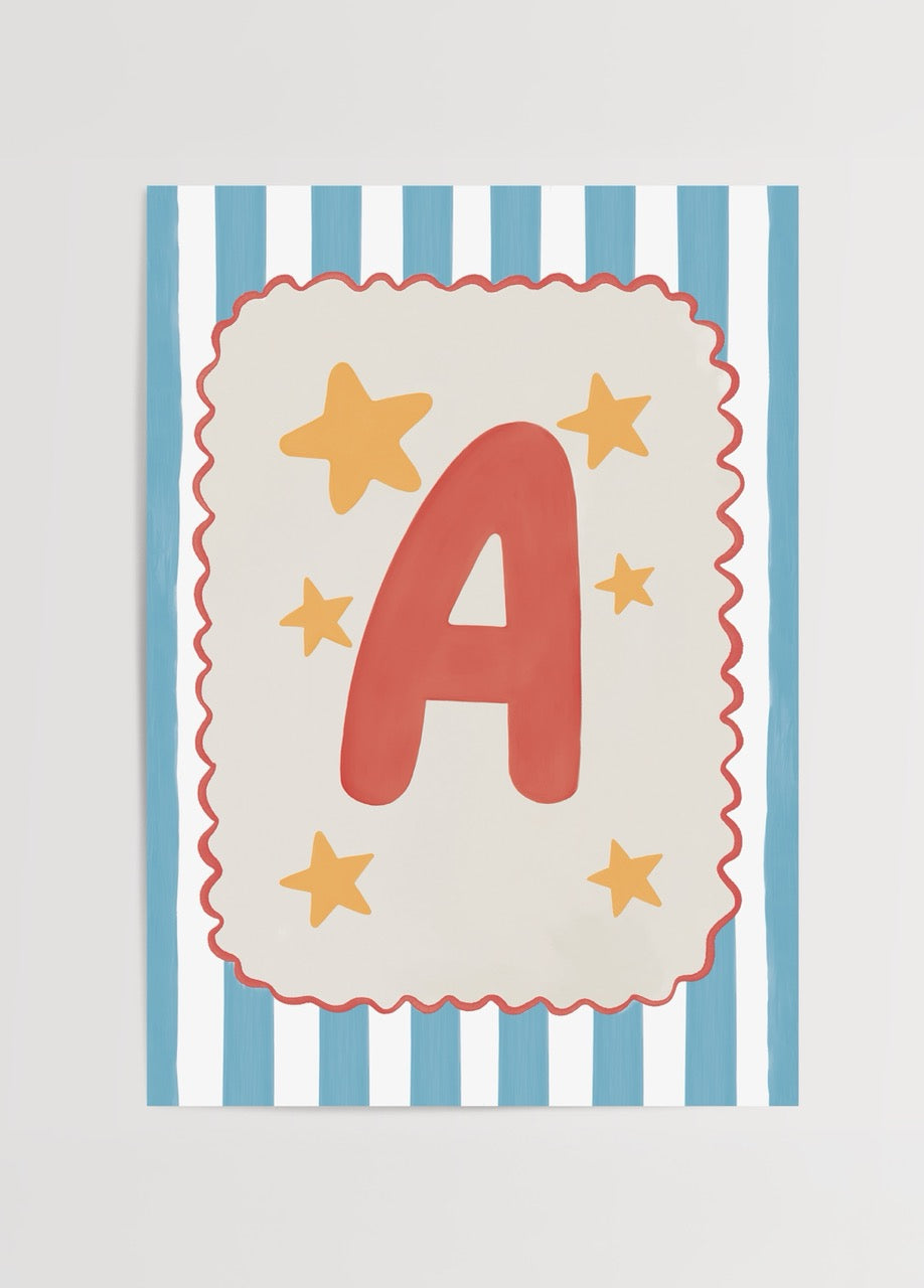 A Letter Poster Print featuring a bold letter &