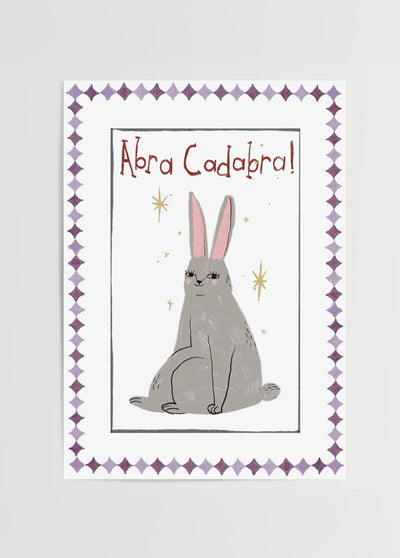 Abrakadabra Grey Rabbit – Poster Print