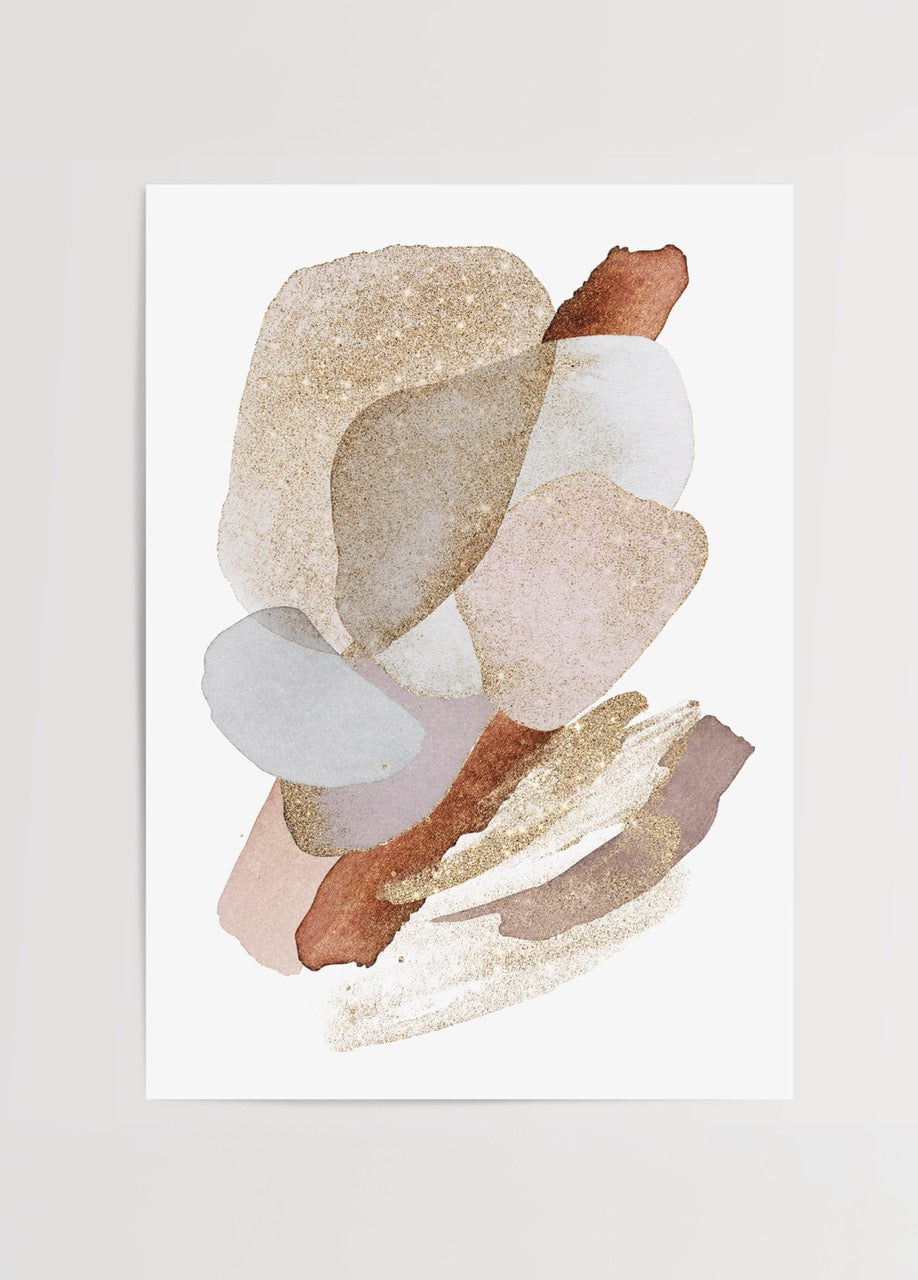Serene Abstract Elegance wall art featuring soft hues and organic shapes.