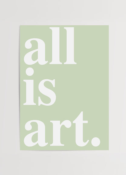 Minimal typography print saying &