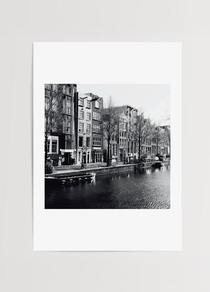 Monochrome photographic print of Amsterdam&