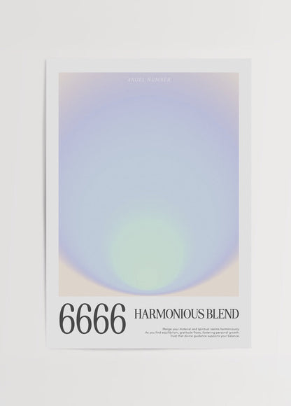 Ethereal wall art print featuring harmonious blend of soft colours.