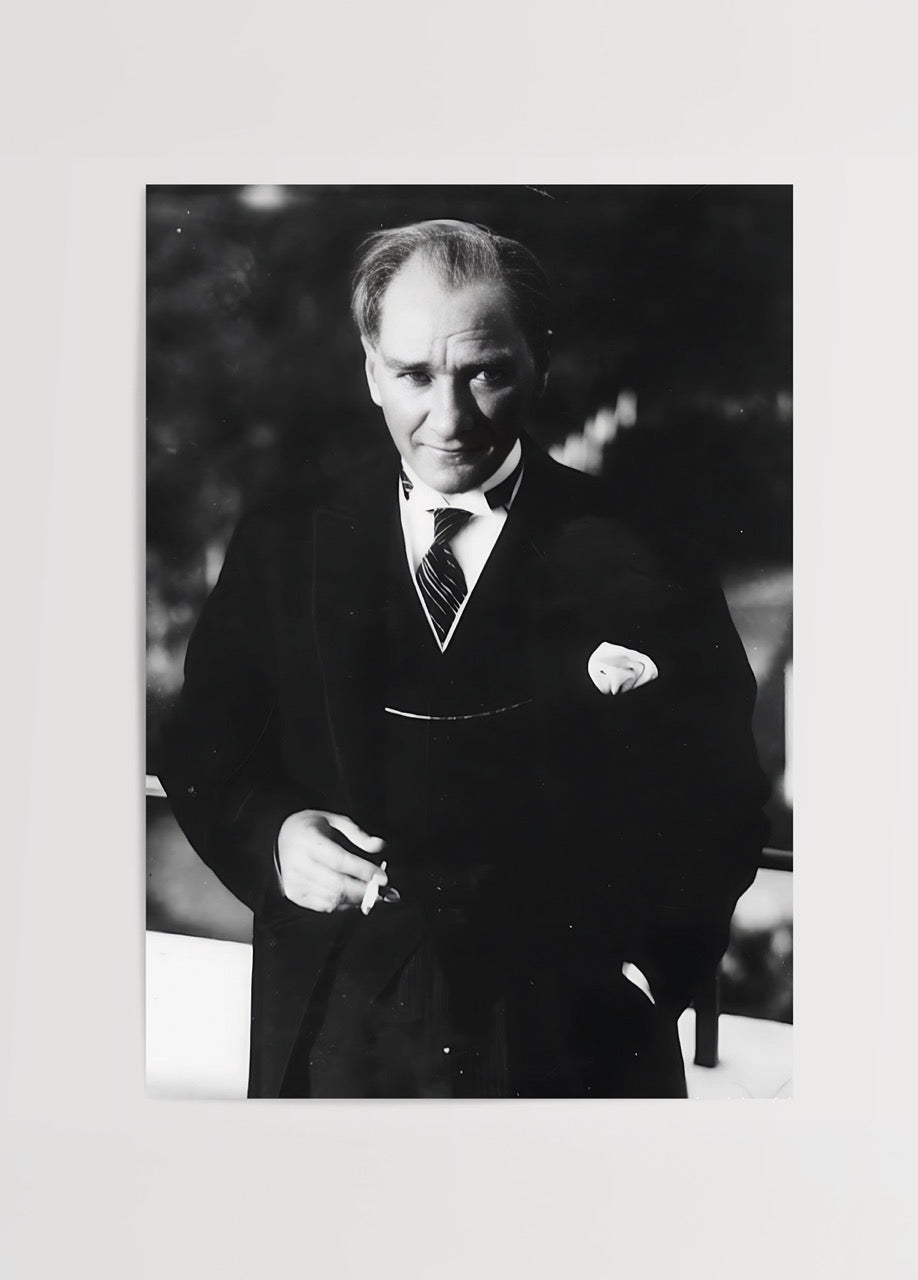 Elegant black and white portrait print for stylish interiors