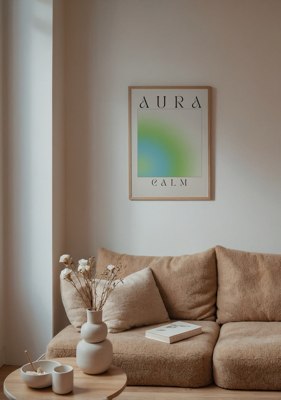 Tranquil Aura Wall Art featuring soothing gradient colours.