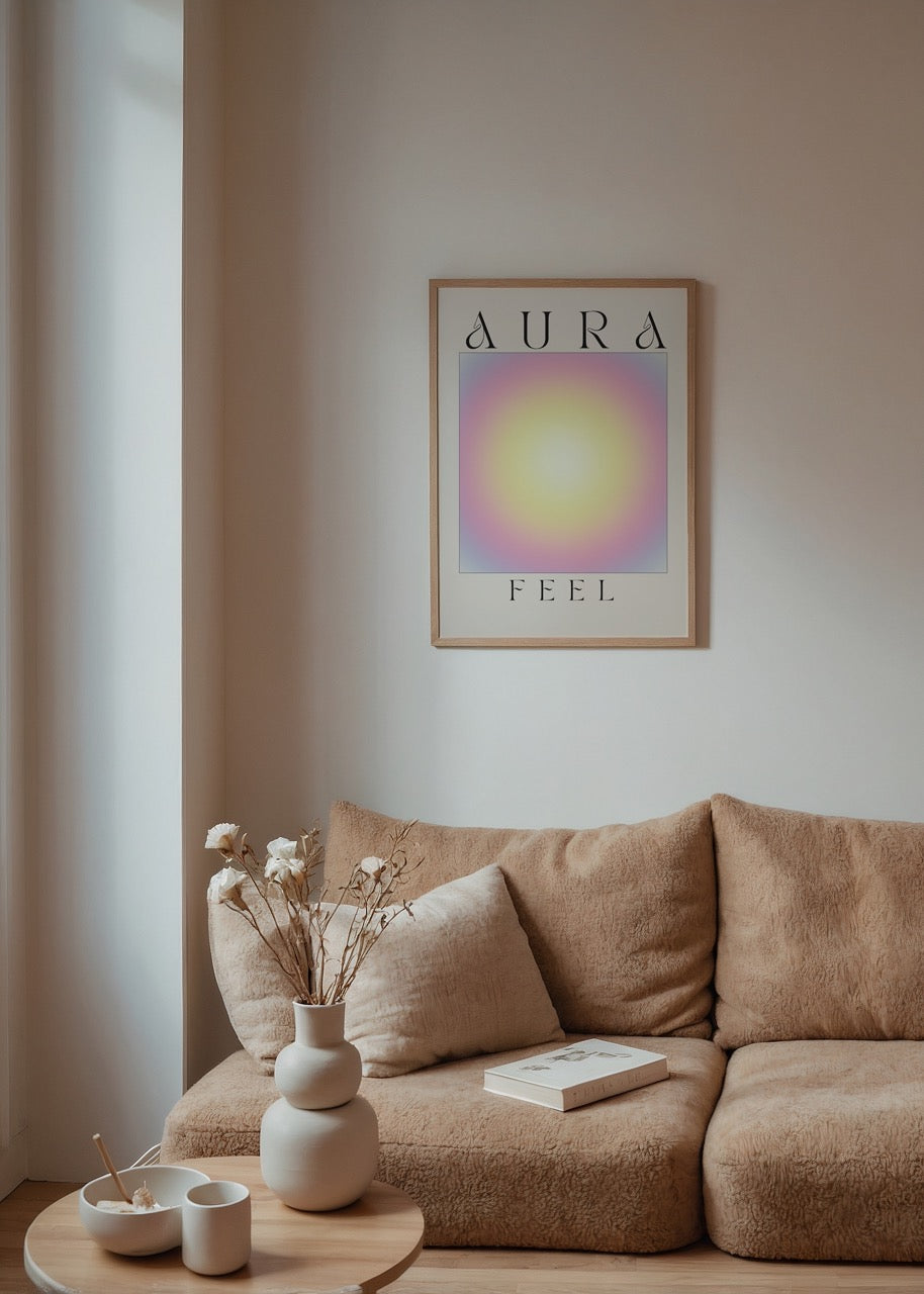 Ethereal Glow Poster Art featuring pastel gradient hues.