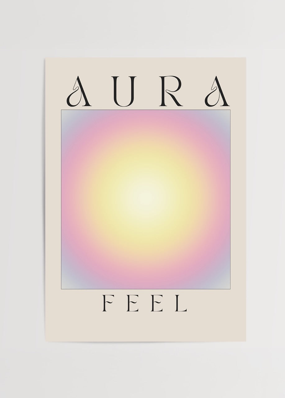 Ethereal Glow Poster Art featuring pastel gradient hues.