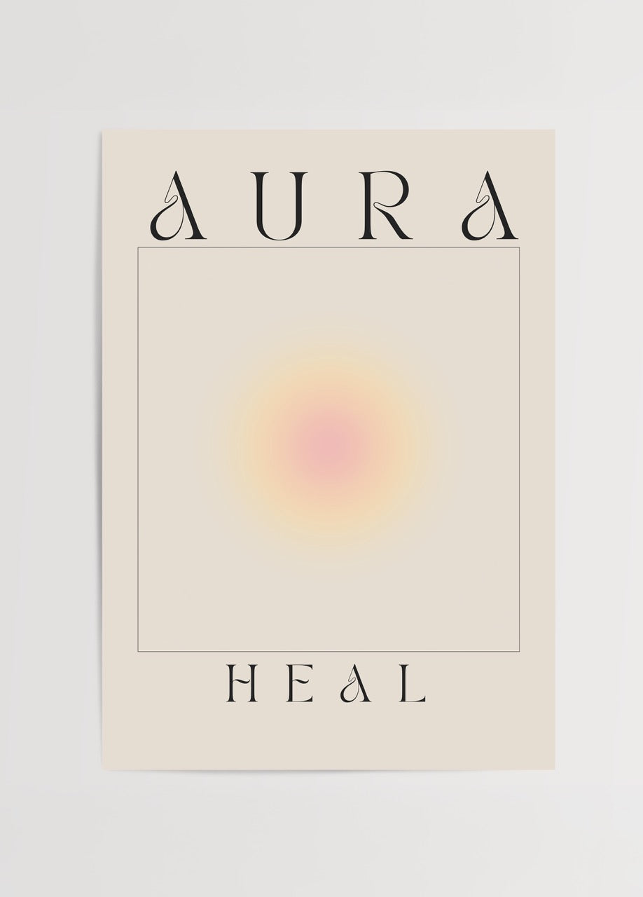 Aura of Serenity modern wall art featuring soft gradient hues.