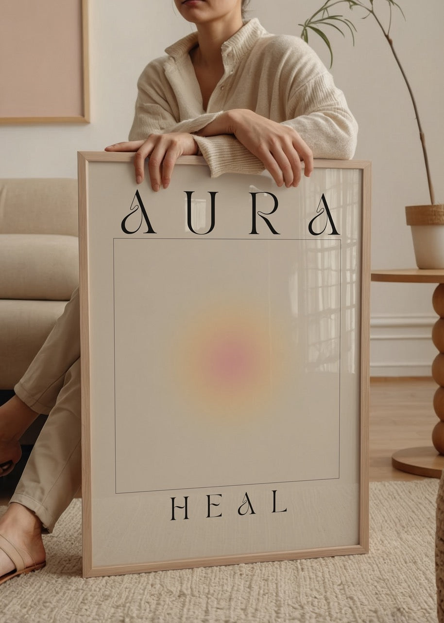 Aura of Serenity modern wall art featuring soft gradient hues.