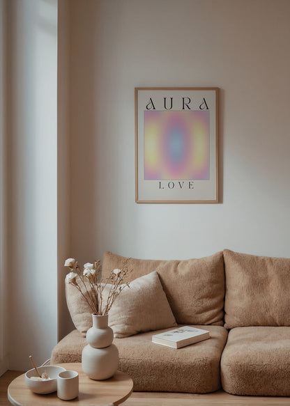 Ethereal Embrace Wall Art featuring soft pastel hues.