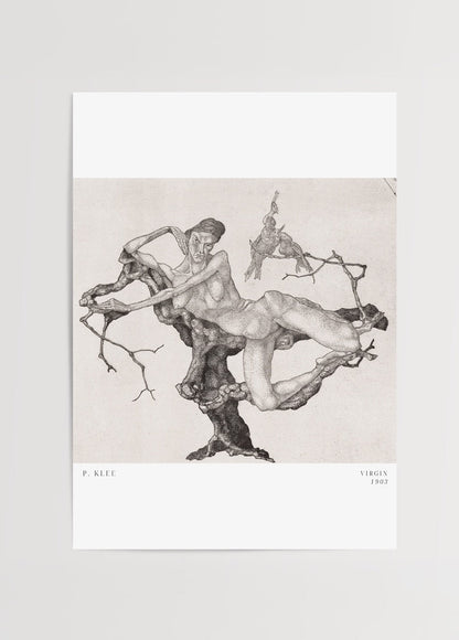 Ethereal Embrace wall art depicting human form and nature