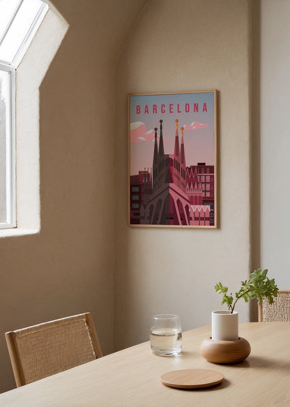 Modern illustration of Barcelona&