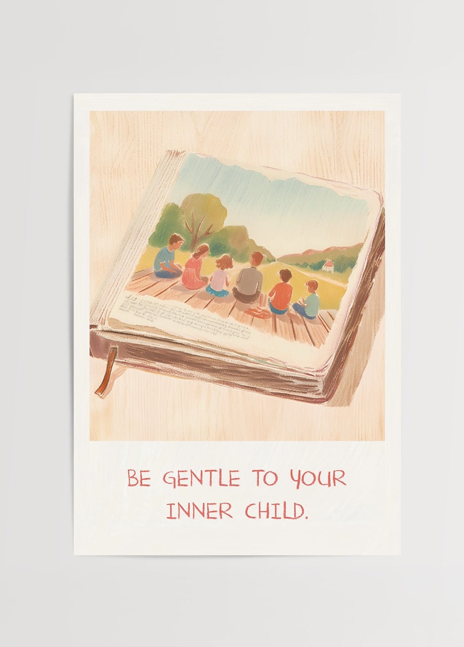 Illustration of a serene scene encouraging nurturing one&