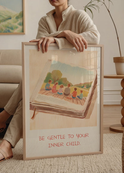 Illustration of a serene scene encouraging nurturing one&