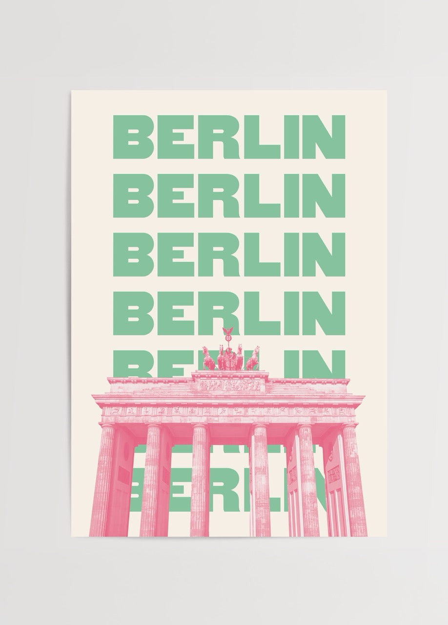 Vibrant art print of Berlin&