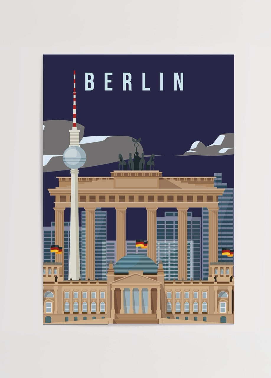Illustrative wall art featuring Berlin&