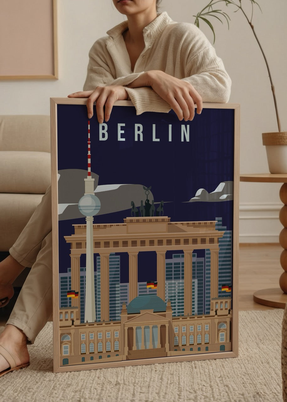 Illustrative wall art featuring Berlin&