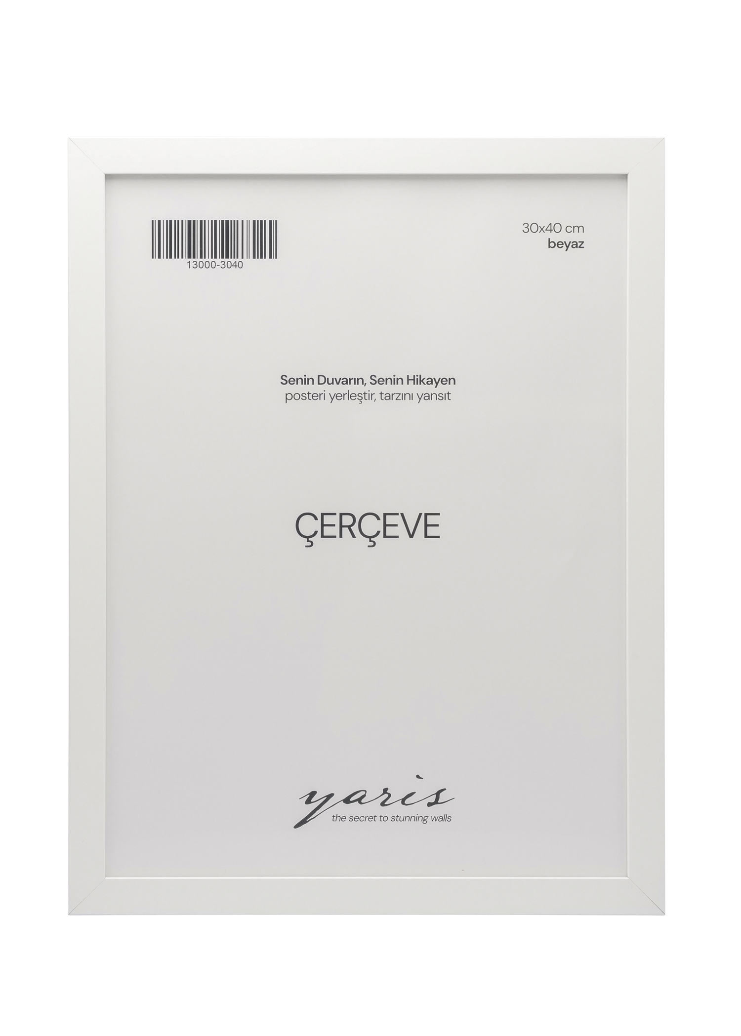 Stylish white frame designed for displaying wall art in a premium setting.