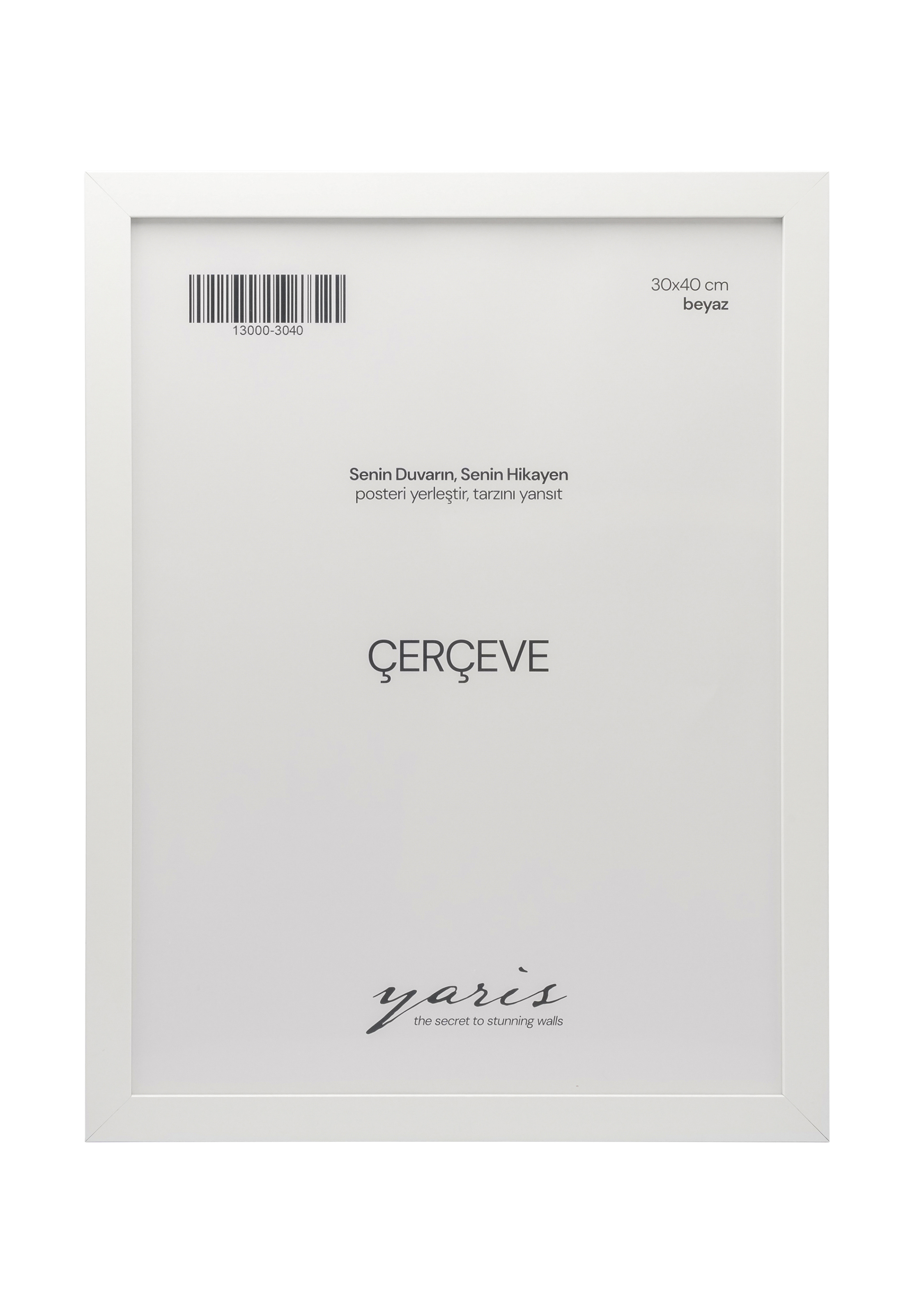 Stylish white frame designed for displaying wall art in a premium setting.