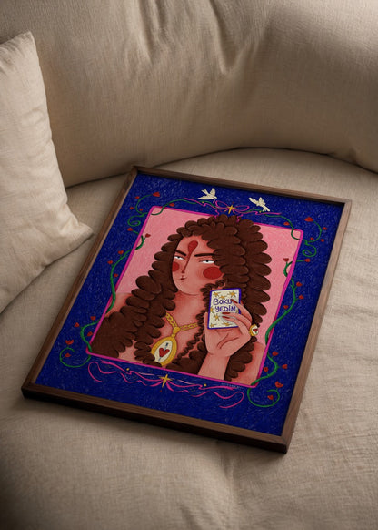 Vibrant ‘Boku Yedin’ poster print featuring a bold character illustration.