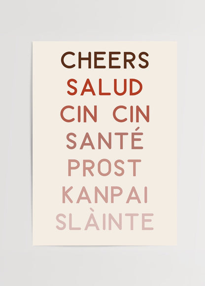 A typography poster featuring various ways to say &