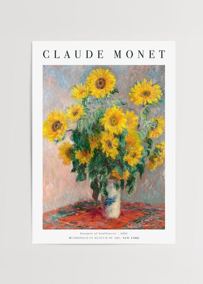 Vibrant sunflower bouquet artwork for stylish home decor.