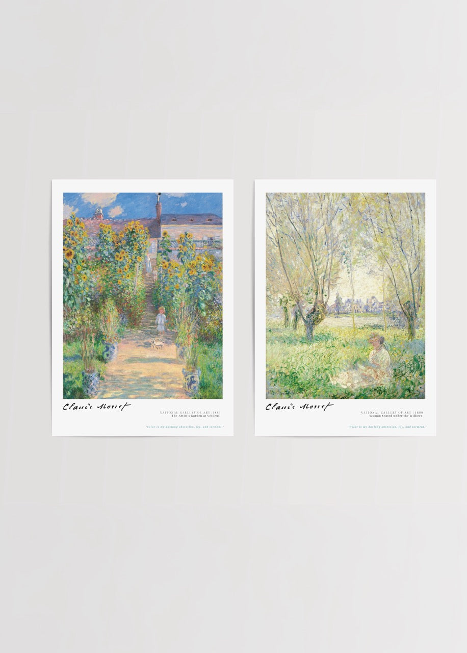 A poster set featuring Claude Monet&