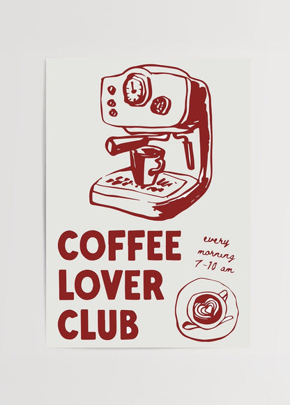A vibrant illustration of an espresso machine with coffee lover&