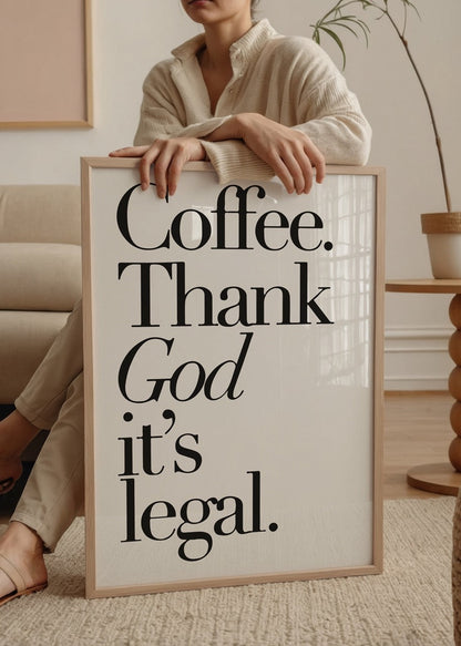 Typographic wall art featuring the phrase &