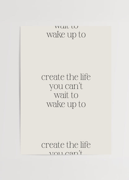Minimalist motivational wall art with modern typography design.
