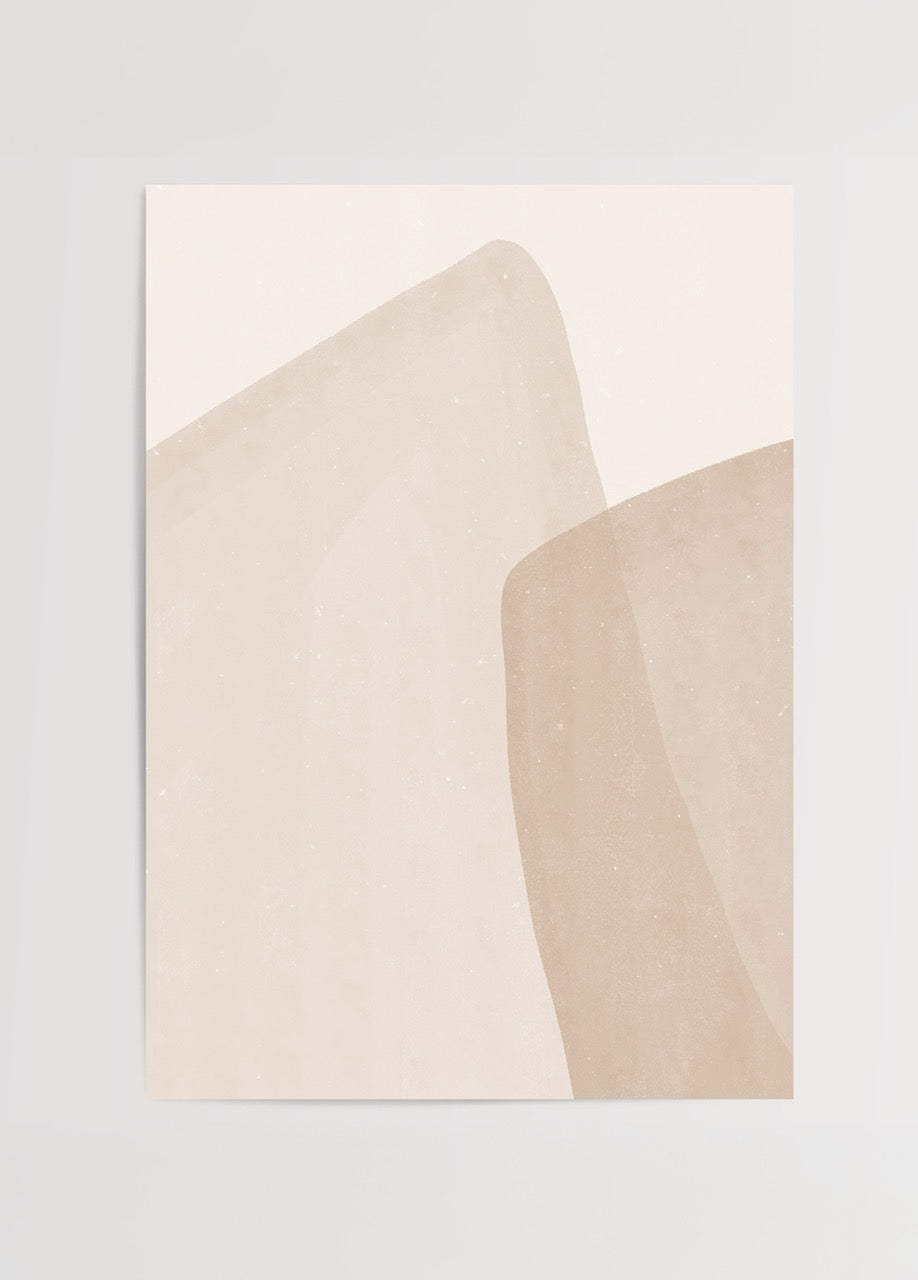 Ethereal Sands Abstract Wall Art with soft beige tones