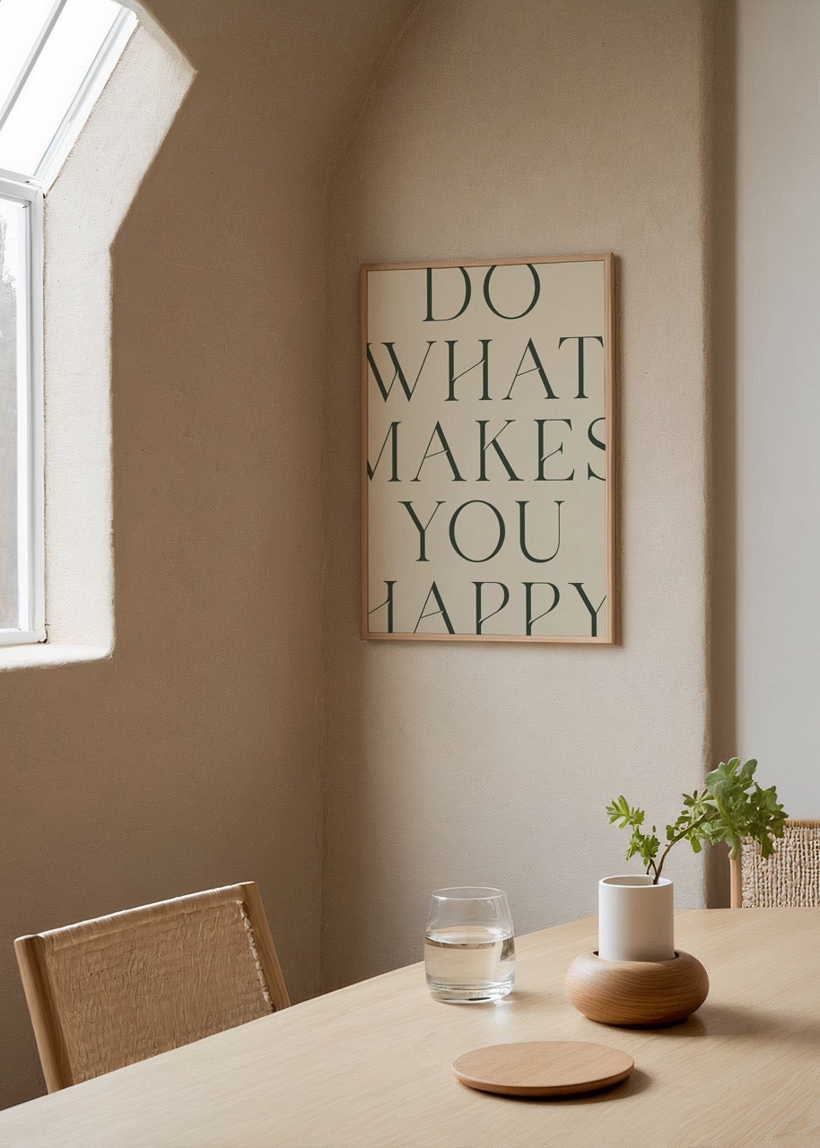 Minimalist poster with the phrase &