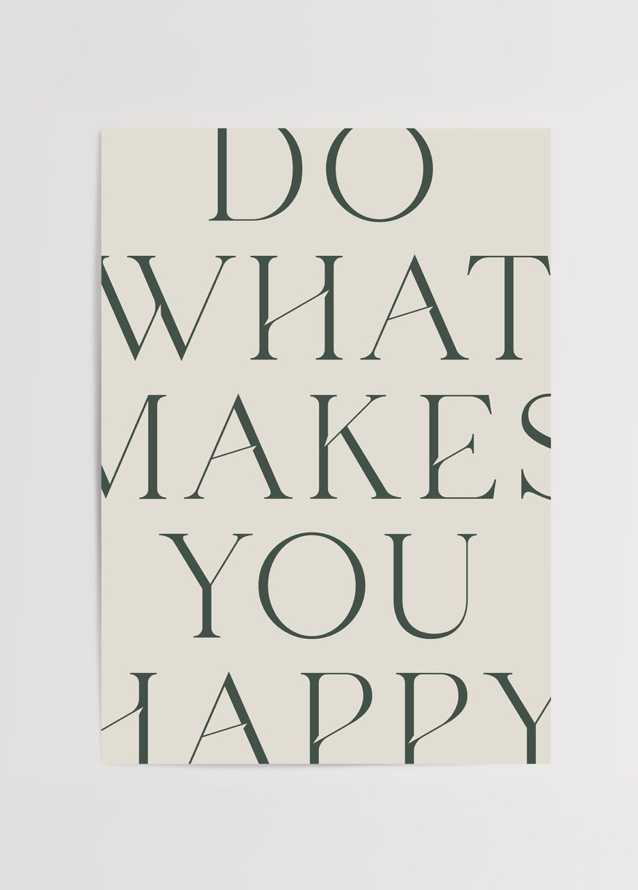 Minimalist poster with the phrase &