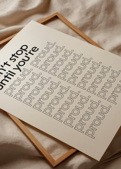Inspirational typography poster reading &