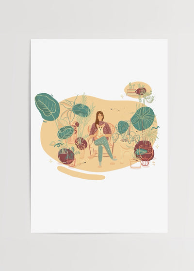 Self-Portrait Illustration Poster Print