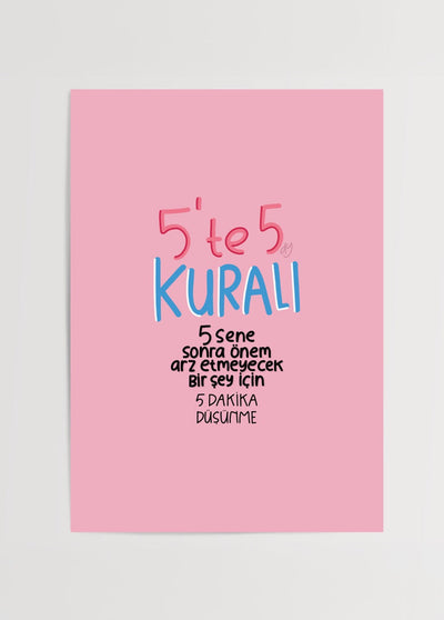 ‘5 out of 5’ Rule Poster Print