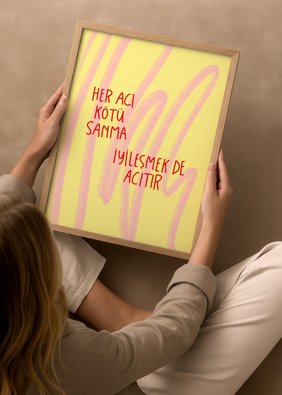 Vibrant poster print featuring the phrase &