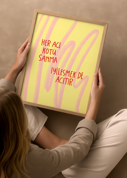 Vibrant poster print featuring the phrase &