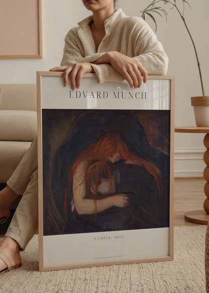 A captivating art poster featuring The Enigmatic Embrace, rich in deep hues and evocative emotion.