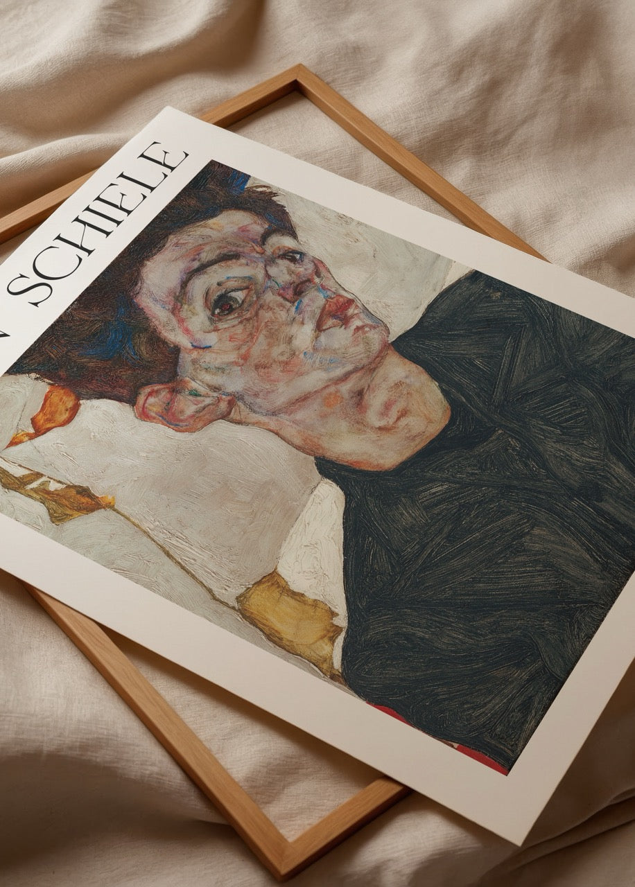 Artful expression poster featuring a striking gaze and bold lines.