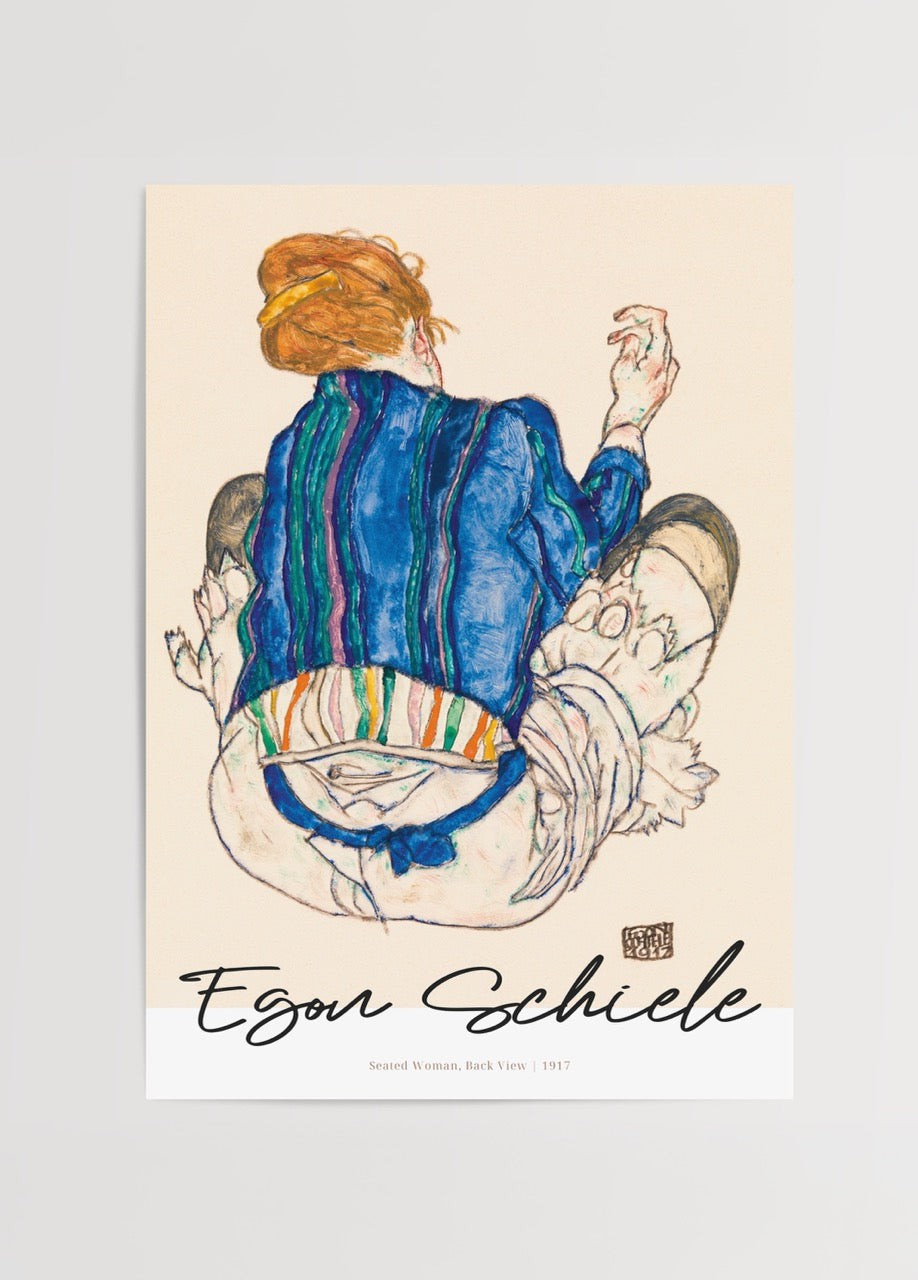 A captivating artistic figure study showcasing a seated figure with vibrant clothing.