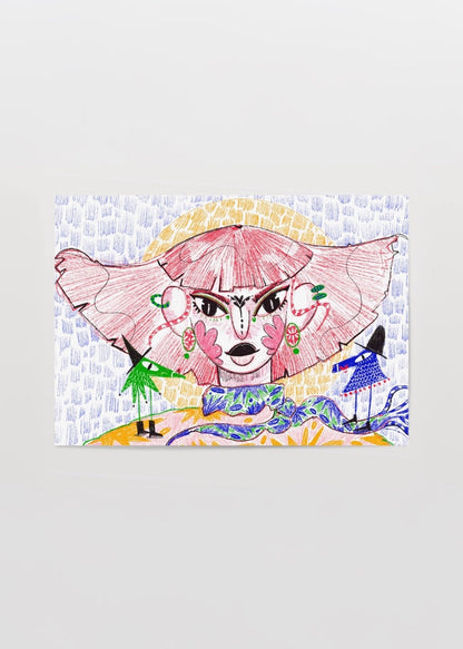 Vibrant illustration featuring bold colours and unique design for wall art.