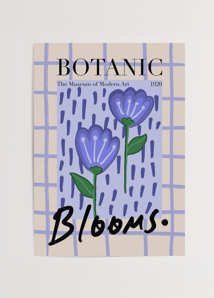 Quiet Garden Poster Print featuring delicate flowers on a soothing background.