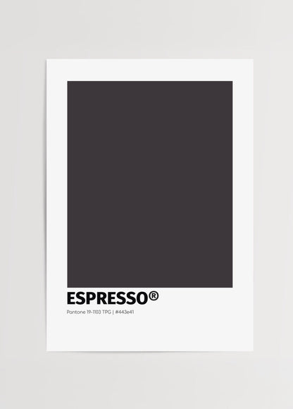 Minimalist espresso-themed wall art for modern interiors.