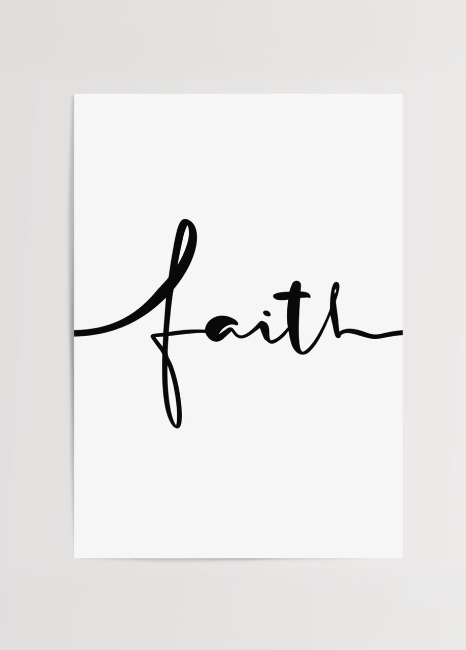 Minimalist wall art featuring the word &